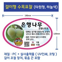 걸이형 수목표찰 타원형, 하늘색