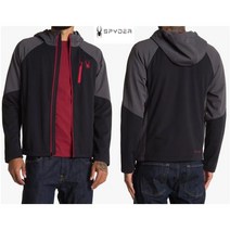 스파이더바람막이80014559 SPYDER MENDOZA HOODED SOFTSHELL WATERPROOF BLACK JACKET. NWT 149. SIZE S
