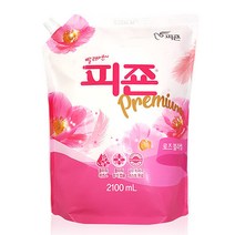 **조은마켓** 빨 래 엔 피 죤~ 피 죤 섬 유 유 연 제 리 필 파 우 치 2100mL 핑 크 로 즈, 3개