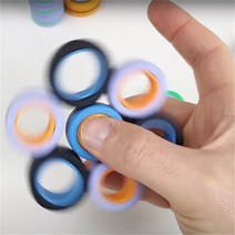 집중력 향상 불안 해소 마그네틱 핑거 기어 손가락 링 반지 수능 학습 능력 공부 스터디 성적 안정 회전 돌리기 놀이 심심풀이 파랑색 블루, 옐로우