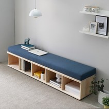 나무뜰 코젯 책장형/수납형 인테리어 벤치 소파, 코젯 2000 책장형 벤치 소파 GM349C, 네이비