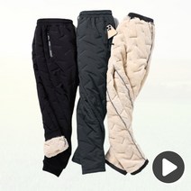 따뜻한 겨울 솜 바지 라이더 보온 방한 바지 기모 남자 양털 바지