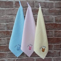 토끼키친타올 주방타올 어린이집타올 수건 답례품 돌답례품 판촉물, 분홍, 1개