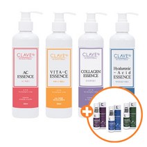 끌라베 고영양 에센스 4종(콜라겐/비타C/AC/히아루론산) 300ml + 템푸스21 에센스 50ml 랜덤 증정, 콜라겐 에센스 300ml