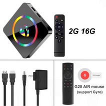 스마트 고속 셋톱 박스 안드로이드 와이파이 음성, 12.Eu 플러그 - 2 16G G20