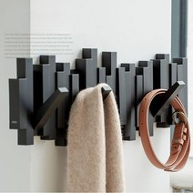 벽행거 벽걸이 옷걸이 인테리어 4가지 색상, 블랙