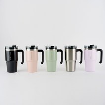 이상민 텀블러 대용량 차량용 보온보냉 스텐 손잡이텀블러 600ml / 890ml 빨대포함, 퍼플, 600ml + 뚜껑증정