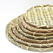 대나무 원형채반 7종 수공예 소쿠리 바구니 회채반, 대나무채반5호_30cm