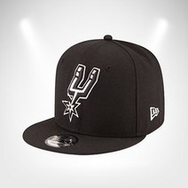 NBA 샌안토니오 스퍼스 성인 남성 NBA 9Fifty 팀 컬러 기본 스냅백 캡 OSFA 블랙