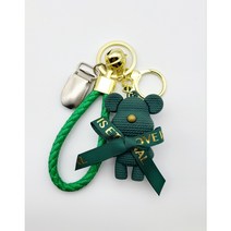 [캐디천사]곰돌이 퍼터키퍼 키링 4종/골프악세사리 골프티걸이 캐디용품 퍼터커버 분실방지 라운딩, 그린, 1개