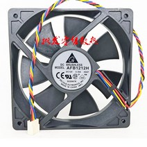 쿨링팬 델타 AFB1212H DC 12V 0.8A 0.35A 12025 더블 볼 팬 4-와이어 PWM 속도 조절 120x120x25mm, 02 0.35A, 02 0.35A