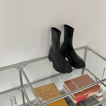 코지 매력적인 플랫폼 4cm 니삭스 워커 앵클부츠
