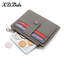 XDBOLO 리얼 가죽 가방 지퍼 지갑 선물 지갑
