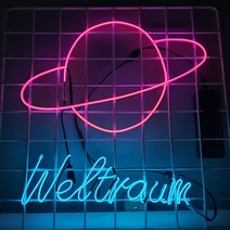 몽환적인 행성 레터링 네온사인 NEON 집들이선물 홈바꾸미기 인테리어소품 무드등, 빨강