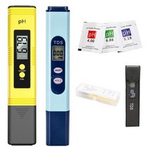 염도 측정기 염분 염도계 수영장 및 아쿠아리움용 디지털 수질 측정기 PH/TDS/EC/온도 TDS PH 수족관용 테, 03 금