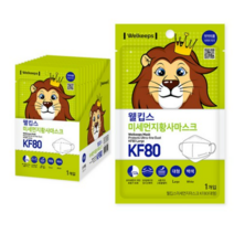 웰킵스 미세먼지황사마스크 대형 KF80, 1개, 40개, 백색