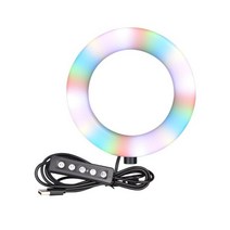 링조명 방송조명 6 인치 RGB LED 비디오 링 라이트 셀카 램프 15 색 3 모델 삼각대 스탠드 USB 플매트 카펫 러그 유튜브 라이브 메이크업, 협력사, 삼각대 없음