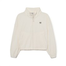 여성 베이직 애슬레저 미디움로고 크롭 바람막이 NY Cream