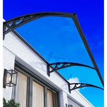 렉산 테라스 어닝 캐노피 지붕 판넬 차양 덮개 빗물 받이, 60cmx200cm 알루미늄 합금 브래킷세트