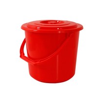 파트너 바케스 BN 플라스틱 양동이 음식물 쓰레기통 휴지통, 10L(레드), 1개