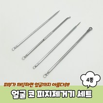 얼굴 코 여드름 압출기 피지 뽑기 제거기 4종 세트
