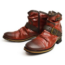 [지노] 드레이프 엔지니어 부츠 쇼트 ze2468 RED 26cm