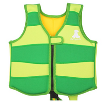 퍼니테일 악어 네오플랜 수영 보조조끼, 그린