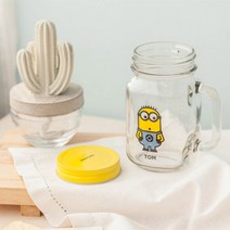 [∂LL7] 미니언즈 드링킹자 450ml (톰) 에이컵 유리잔 카페유리 머그 링킹 주방용품 음료 캐릭터 투명_h§eEA, §본상품§e, 옵션없음[^%&]