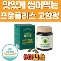 구강 항균 항산화 비 프로폴리스 아연 영양제 60캡슐 브라질 그린 초록 propolis 플로 포리스 100% 구강 항균 면역력 항산화제 보조제 추천 씹어먹는 츄어블