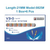 치과용 웨이브 원 골드 파일 25mm 슈퍼 로터리 엔도 Endodontics M-와이어 기술 Niti 엔진 사용 루트 캐널, 01 21MM-0825