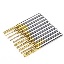 10pcs 1/8 '0.8-3.175mm PCB 드릴 조각 절단 커터 로터리 CNC 엔드 밀 세트, 한개옵션0