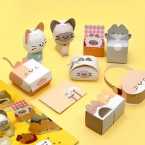 핑크풋 4000 냥냥이페이퍼토이 5개 어른색칠놀이 유아색칠놀이