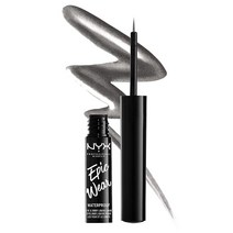NYX PROFESSIONAL MAKEUP Epic Wear 메탈릭 리퀴드 라이너 오래 지속되는 방수 아이라이너 - 건 메탈, Metallic, Gun Metal