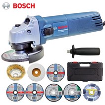 빠우 만조 그라인더 보쉬(BOSCH) 앵글 그라인더 GWS660 그라인딩 머신 핸드 그라인더 핸드 그라인더 앵글 그라인더 절단기 전동 공구 스탠다드+절단 3개 연삭 2개+스톤 피스