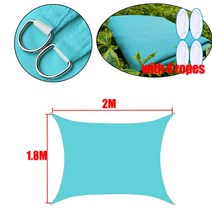 천막사 글램핑제작 텐트 우레찬창 비닐쉘터 천막공사 이글루비닐텐트 우레탄쉘터 천막제작 방수천막제작 방수 직사각형 정원 테라스 캐노피 수영 태양 그늘 캠핑 하이킹 야드, 1.8x2m