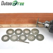 핸드 드릴 용 2X 생크가 있는 미니 커팅 디스크 로터리 도구 Dremel 피트 로타리 원형 톱 블레이드 연마 다이아몬드 디스크, [08] 5pcs 60mm