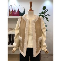레코브 [레코브] 양양 인조 무스탕 베스트 (LK61C1VT503X)