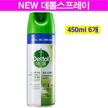 데톨 항균 스프레이 450ml 모닝 듀 6개, 450ml 6개