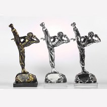 이소룡 캐릭터 조각 모델 피규어 장식품 인테리어선물, 검은 벽 등반 구리 검은 오른손