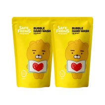 카카오프렌즈 세이프프렌즈 버블 핸드워시 리틀라이언 리필 400ml, 400ml x 2개