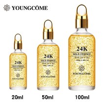 스킨케어 바디케어 Youngcome 50ml 24k 골드 페이스 세럼 브라이트닝 스킨 톤 히알루론산 모이스춰라이징 에센스, 24k 세럼