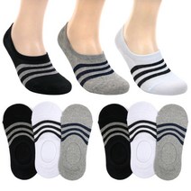 수한양말 남자 페이크 삭스 덧신 삼선 9켤레