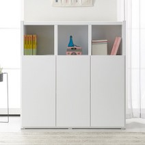 포스트모던 셀럽 120cm 3단 도어형 책장, 메이플