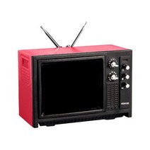 GHSHOP 미니어처 인형 집 TV 모델 생활 장면 풍경 침실 가구 거실 1/12 장식, ABS, 빨간색