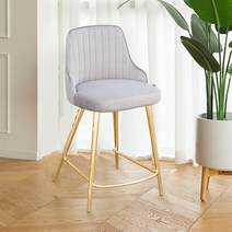 시엘벨벳골드바체어 아일랜드식탁 홈바의자, 베이지.