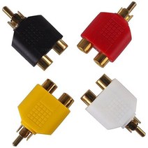 일렉킹 SW0016_RCA(M)-RCA(F) Y젠더 2RCA를 1개의 RCA로 변환젠더, SW0016 RCA P-RCA J Y젠더