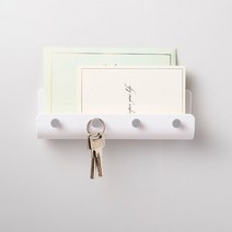 [생활양식] 다용도 자석 현관 마스크걸이 수납형, 자석수납형 화이트, 1개