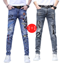 1+1남자 추동 청바지 스판 자수 청바지 뉴타임즈 B541C187