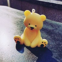 쭈스토리 핸드메이드 향기뿜뿜 귀여운 곰돌이캔들 (향선택가능), 핑크, 자몽