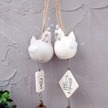 D15 도자기 닭 도어벨 장식 소품, 쿠팡1 그레이